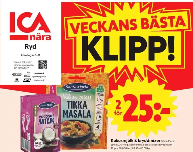 Santa Maria - Kokosmjölk & kryddmixer