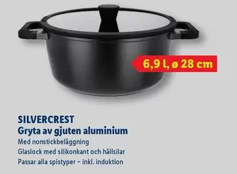 silvercrest - Gryta av gjuten aluminium