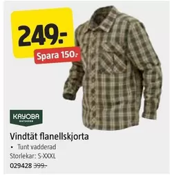 Vindtät flanellskjorta