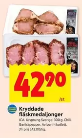 Kryddade fläskmedaljonger