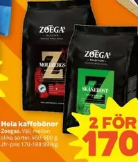 Zoegas - Hela kaffebönor