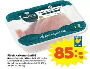Ingelsta kalkon - kalkonbröstfilé