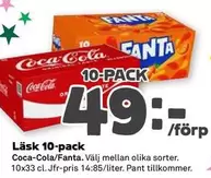 coca-cola - Läsk 10-pack