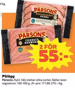 Pärsons - Pålägg