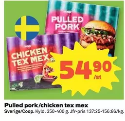 Coop - Pulled pork/chicken tex mex