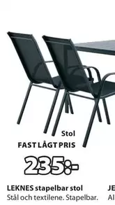 LEKNES stapelbar stol
