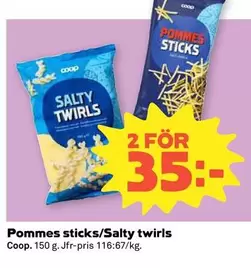 Coop - Pommes sticks/Salty twirls