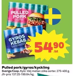 Coop - Pulled pork/gyros/kyckling