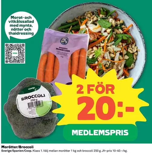Coop - Morötter/Broccoli