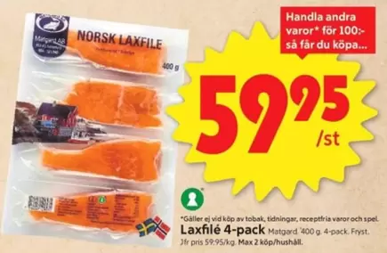 Laxfilé 4-pack