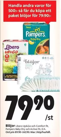 Libero - Up&Go och Comfort fit, Baby Dry och Active-fit