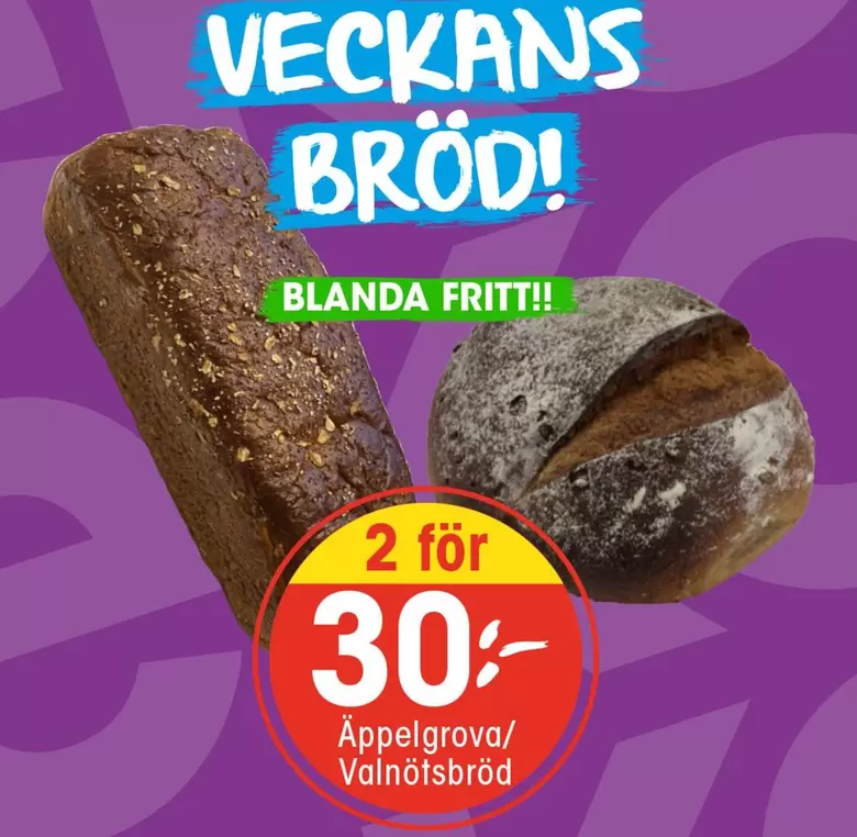 Äppelgrova/Valnötsbröd