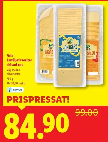 Arla - Familjefavoriter skivad ost