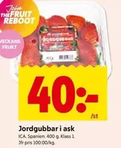 Jordgubbar i ask