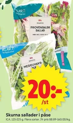 Skurna sallader i påse