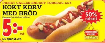 KOKT KORV MED BRÖD
