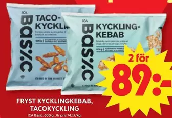 FRYST KYCKLINGKEBAB, TACOKYCKLING