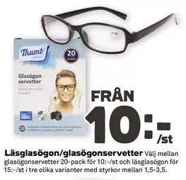 Läsglasögon/glasögonservetter