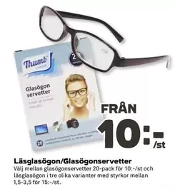 Läsglasögon/Glasögonservetter