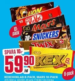 Mars - KEXCHOKLAD 8-PACK, MARS 10-PACK
