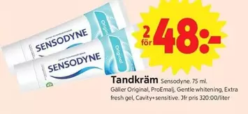sensodyne - Tandkräm