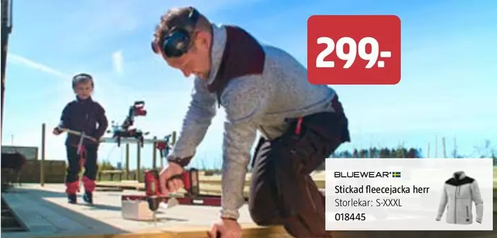 Bluewear - Stickad fleecejacka hen