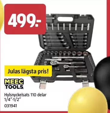 Meec Tools - Hylsnyckelsats 110 delar 1/4"-1/2"