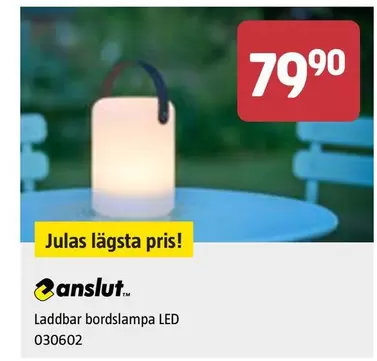 Laddbar bordslampa LED