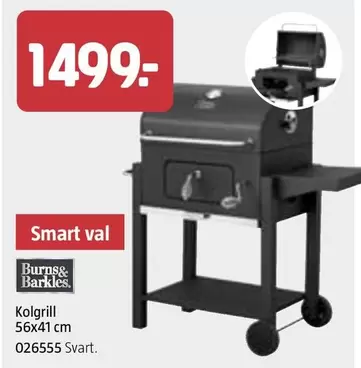 Smart - Kolgrill 56x41 cm 026555 Svart