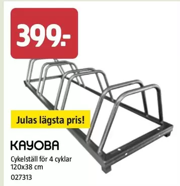 Cykelställ för 4 cyklar 120x38 cm