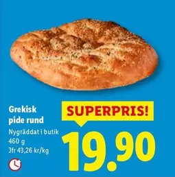 Grekisk pide rund