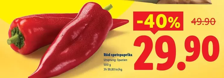 Röd spetspaprika