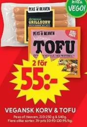 VEGANSK KORV & TOFU