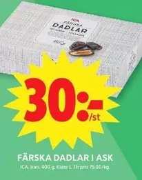 FÄRSKA DADLAR I ASK