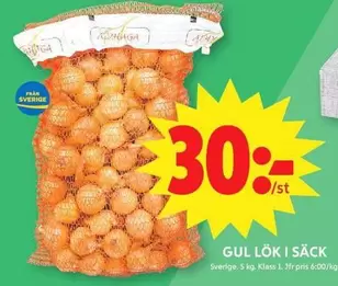 GUL LÖK I SÄCK