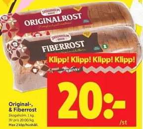 Skogaholm - Original- & Fiberrost