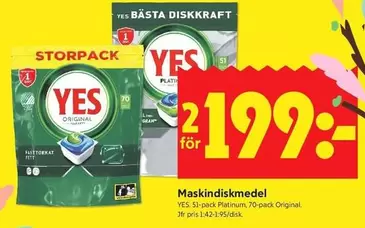 Yes - Maskindiskmedel