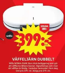 Wilfa - VÄFFELJÄRN DUBBELT