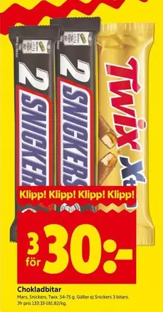 Snickers - Chokladbitar