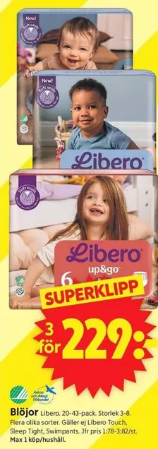 Libero -  Touch, Gå & Go, Blöjor