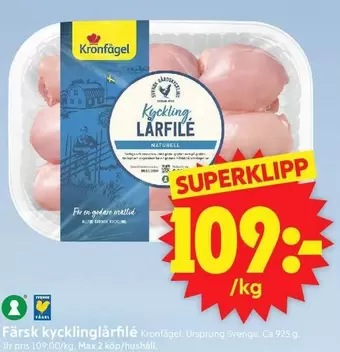 Kronfågel - Kycklinglårfilé