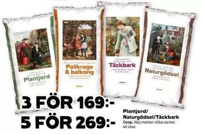 Coop - Plantjord/Naturgödsel/Täckbark
