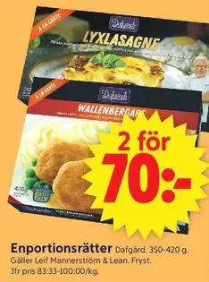 Dafgård - LYXLASAGNE, WALLENBERGARE