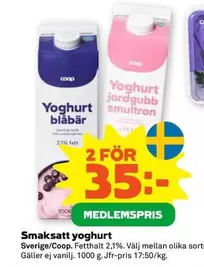 Coop - Yoghurt jordgubb, Yoghurt smultron
