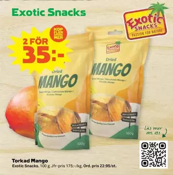 Mer - Torkad Mango