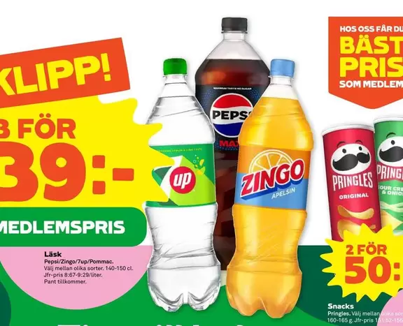 zingo - Läsk, Snacks