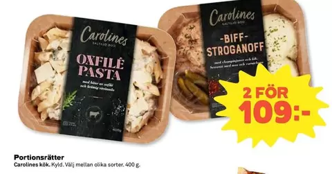 Carolines kök - OXFILÉ PASTA, -BIFF- STROGANOFF