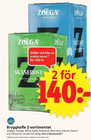 Zoegas - Bryggkaffe Z-sortimentet