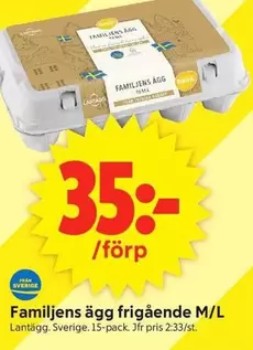 Familjens ägg frigående M/L