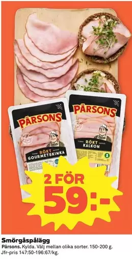 Pärsons - Smörgåspålägg